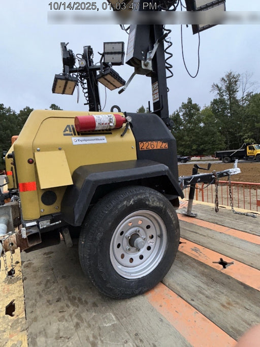 2022 Allmand NLV3GR (4) LED Light Fixture 350W, 23' Vertical Mast, 3kW Prime, Towable, Deep Sea L401, Leveling Jacks, Yanmar T4F 5.8hp