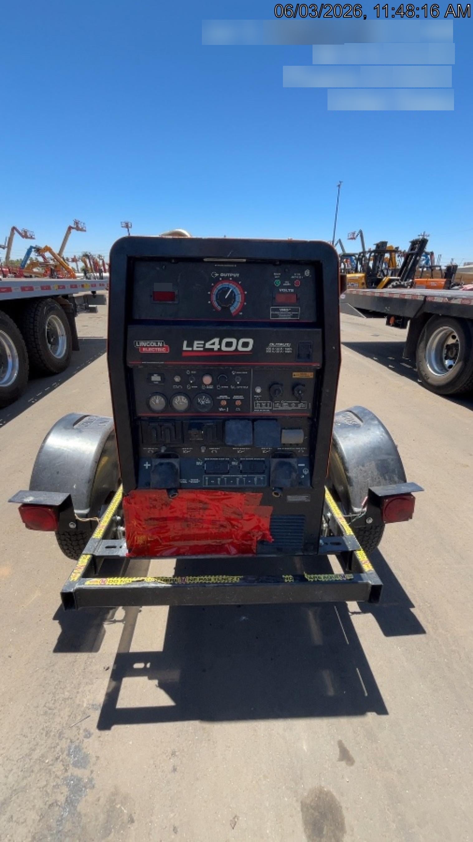 2022 Lincoln Electric LE400 Kubota V1505, Trlr, Cable Rack, Light Kit, ES Decals, T3