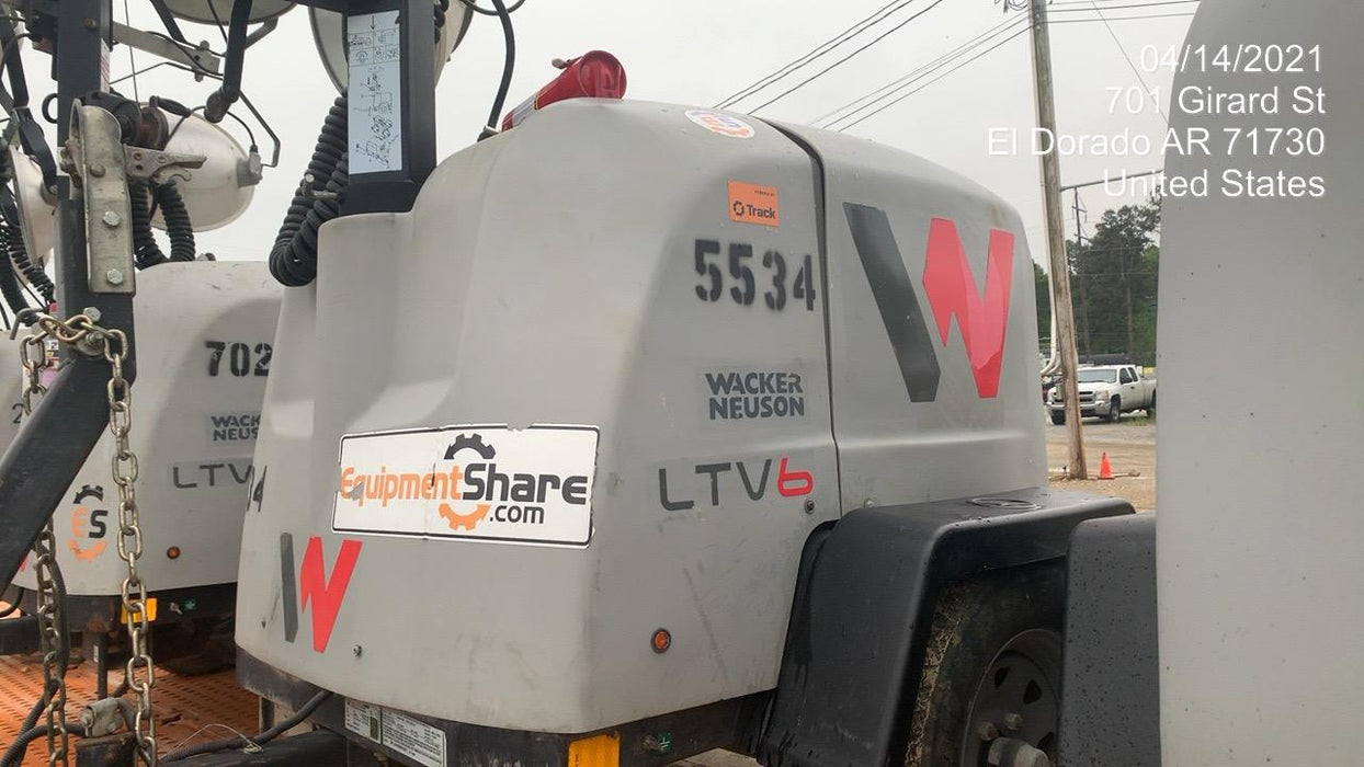 2017 Wacker Neuson LTV6L-MH Wacker Neuson 6 kW Towable Light Generator