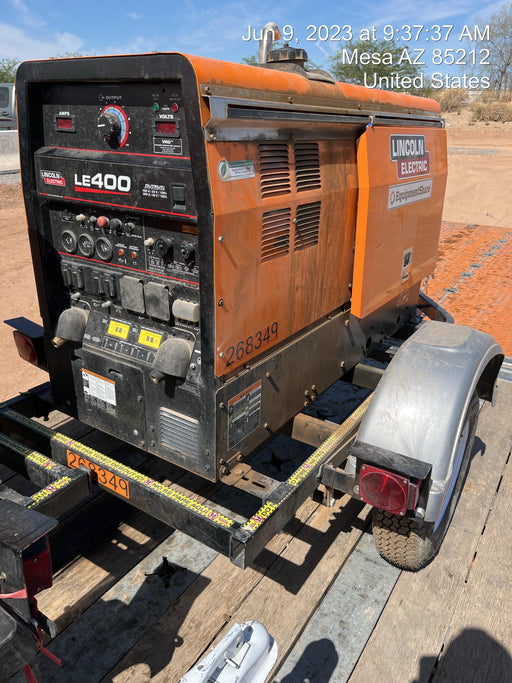 2022 Lincoln Electric LE400 Kubota V1505, Trlr, Cable Rack, Light Kit, ES Decals, T3