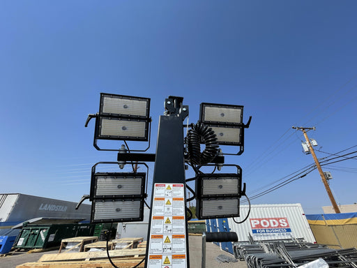 2022 Allmand NLV3GR (4) LED Light Fixture 350W, 23' Vertical Mast, 3kW Prime, Towable, ES Decals, T3