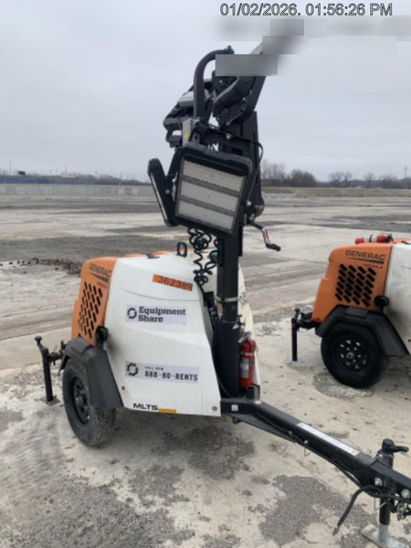 2023 Generac MLT2 Diesel, Flex Switch 120V Input, Powerzone Controller, 
(4) 320W LED Lights, 4kW Generator, 39.9 Gal Fuel Tank, 2" Ball, T3