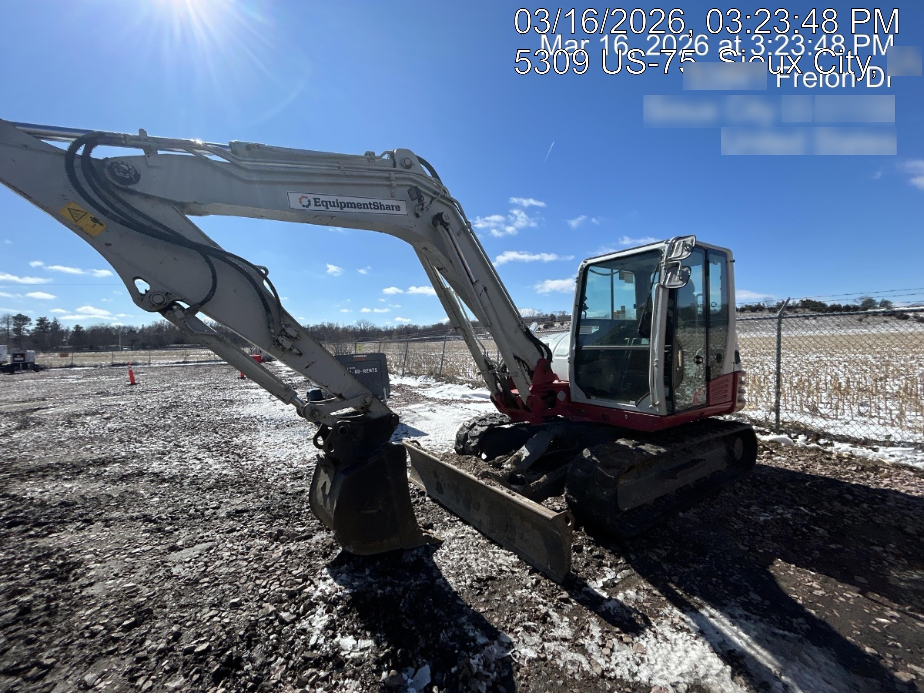 2019 Takeuchi TB290 Cab/Heat/AC Rubber tracks, Dozer blade, Travel alarm, Auxiliary hydraulics Manual QC, Hydraulic thumb, 18", 24", and 36" Buckets