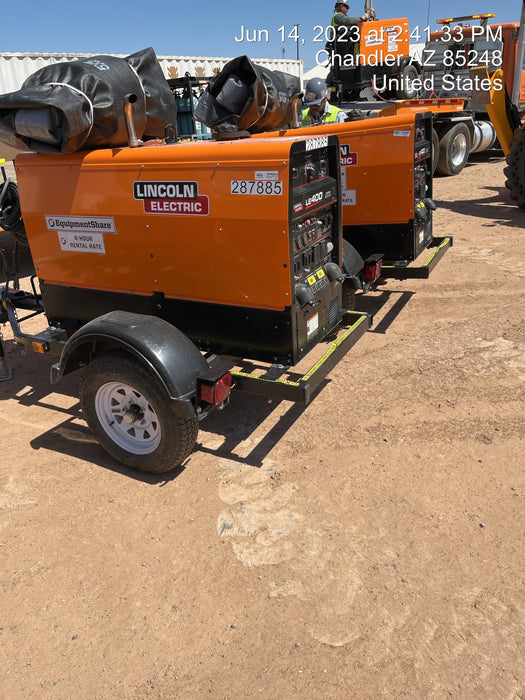 2023 Lincoln Electric LE400 Kubota V1505, Trlr, Cable Rack, Light Kit, ES Decals, T3