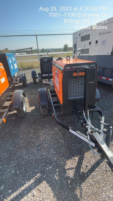 2021 Lincoln Electric Vantage 322 Vantage 322 Ready Pak 3 w/ Decals, ORANGE (includes trailer, cable rack, fender light kit) NO Telematics