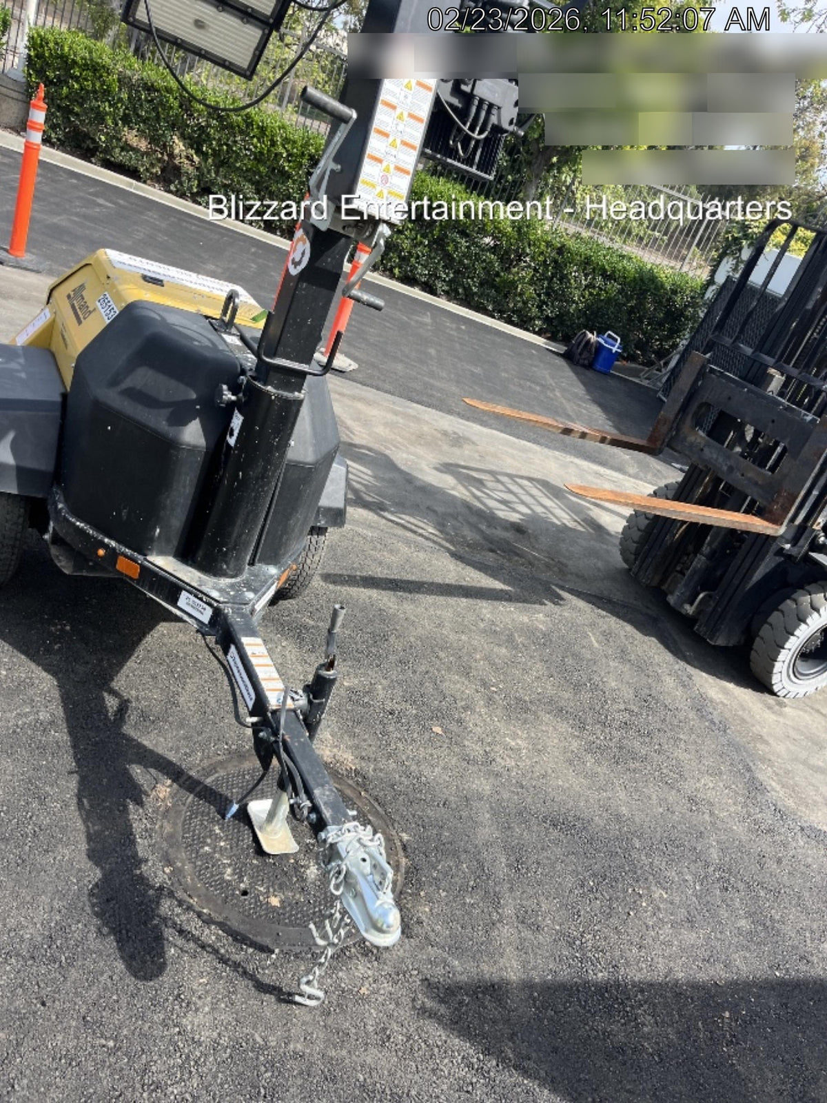 2022 Allmand NLV3GR (4) LED Light Fixture 350W, 23' Vertical Mast, 3kW Prime, Towable, ES Decals, T3