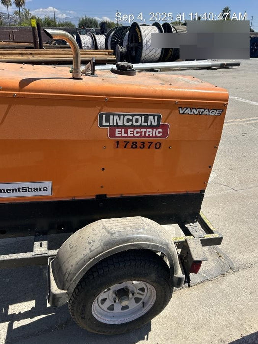 2022 Lincoln Electric Vantage 322 Trlr Mounted, Cable Rack, Light Kit, ES Decals