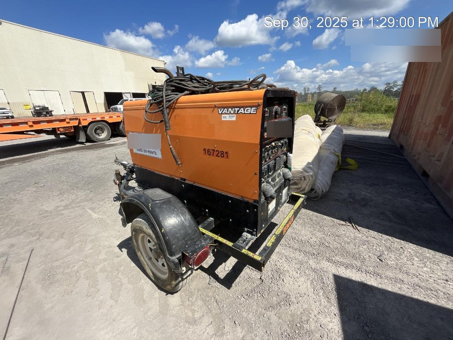 2021 Lincoln Electric Vantage 322 Vantage 322 Ready Pak 3 w/ Decals, ORANGE (includes trailer, cable rack, fender light kit) NO Telematics
