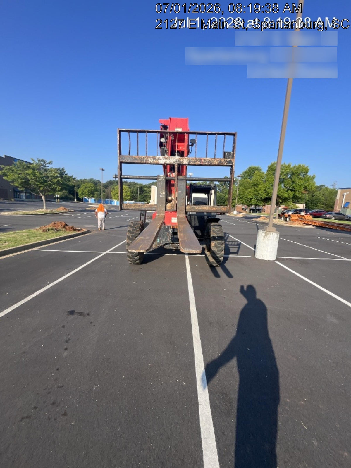 2019 Manitou MTA8044 74hp T4F, Open ROPS, Cab and Boom LED work lights, Auxiliary Hydraulics, Solid Tires, Amber strobe, Lift Hook 66" Carriage, 60" Forks