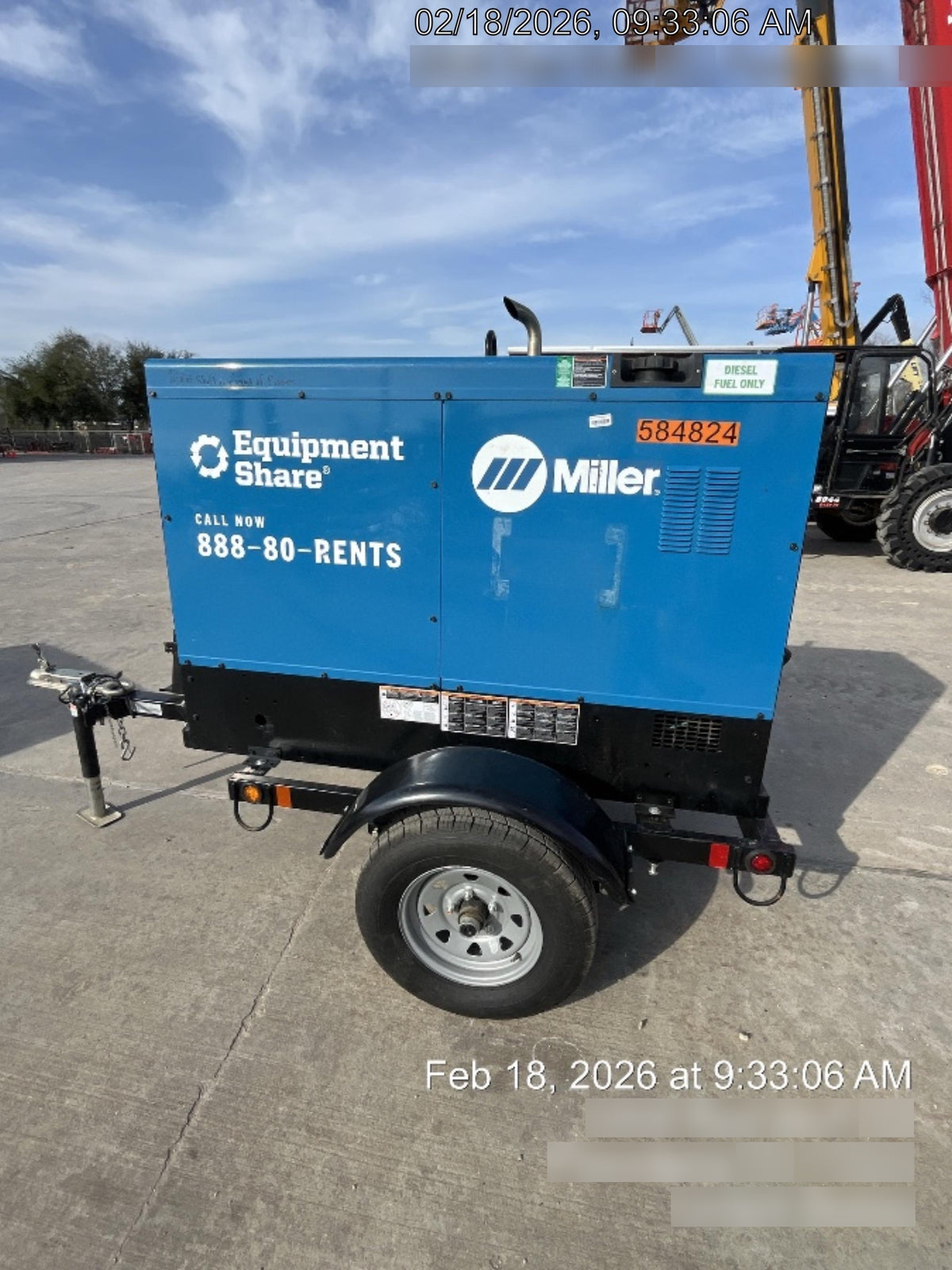 2025 MILLER ELECTRIC BIG BLUE 500
