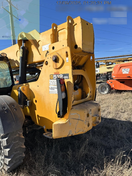 2019 JCB 512-56 Enclosed Cab, 74 HP, Solid Tires, Worklights, Beacon, Aux Hydraulics, Lifting Eye 60" Carriage/60" Forks