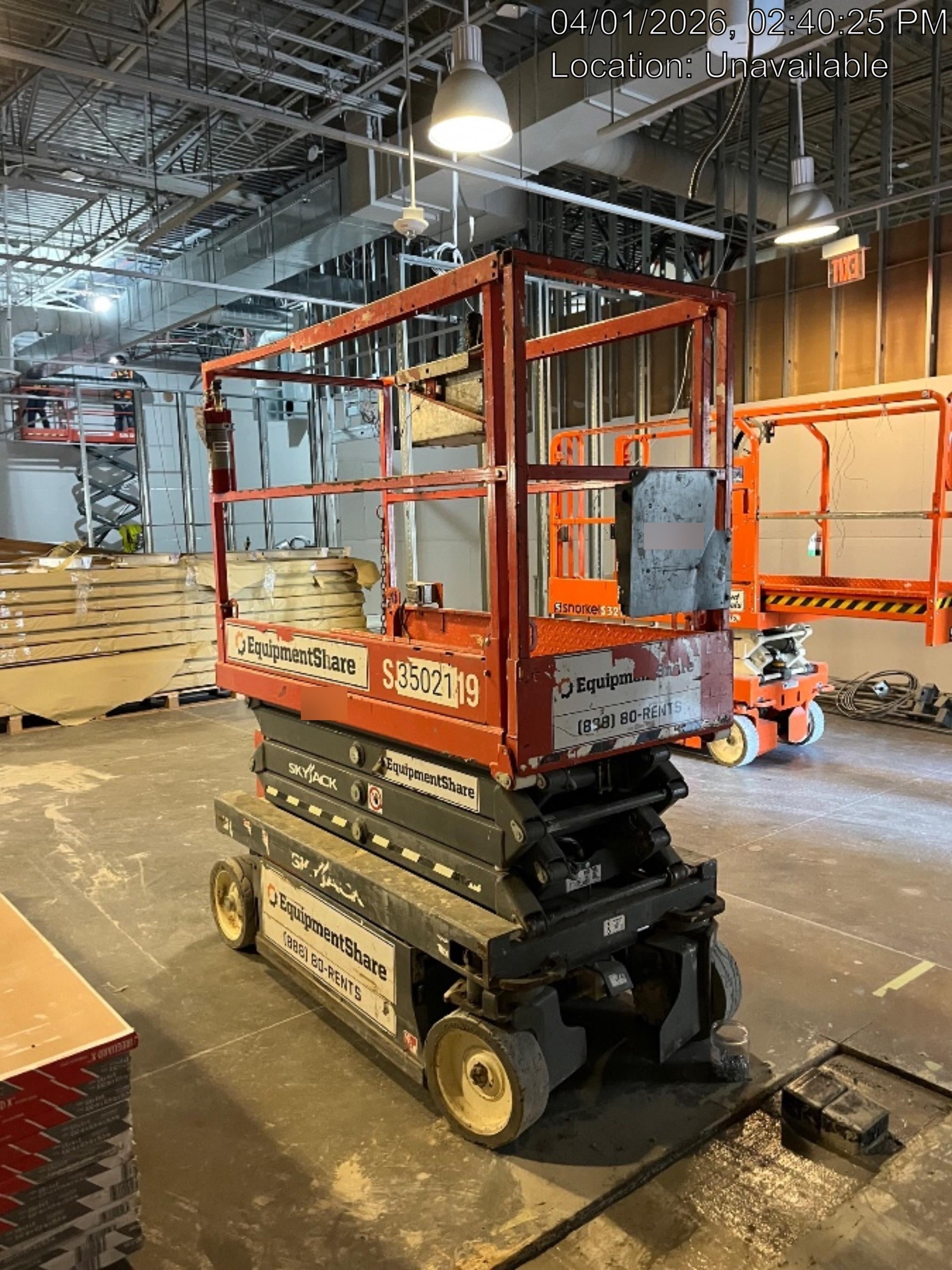 2019 Skyjack SJIII-3219 Standard Options, Trojan Batteries