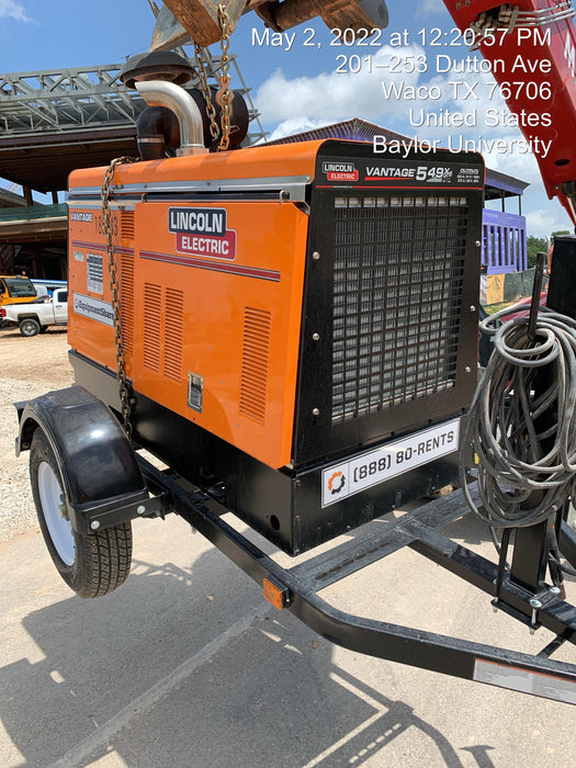 2021 Lincoln Electric Vantage 549X Ready Pak 3, ORANGE (includes trailer, cable rack, fender light kit)