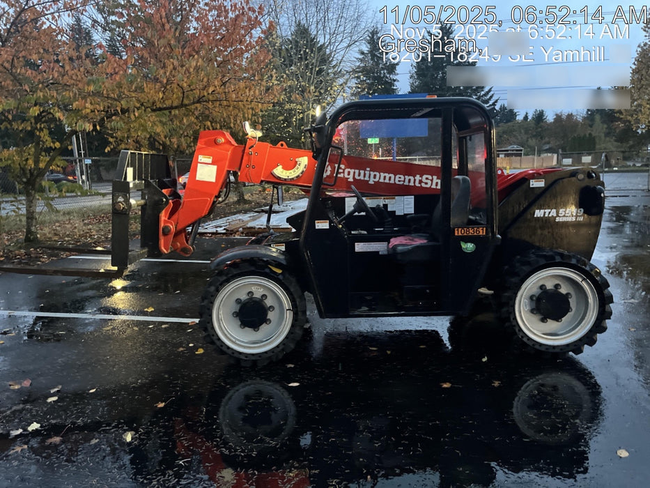 2020 Manitou MTA5519 Canopy, Solid Tires, Work Lights, Beacon, Aux Hydraulics, Back up Alarm, Mirrors, ES Keypad