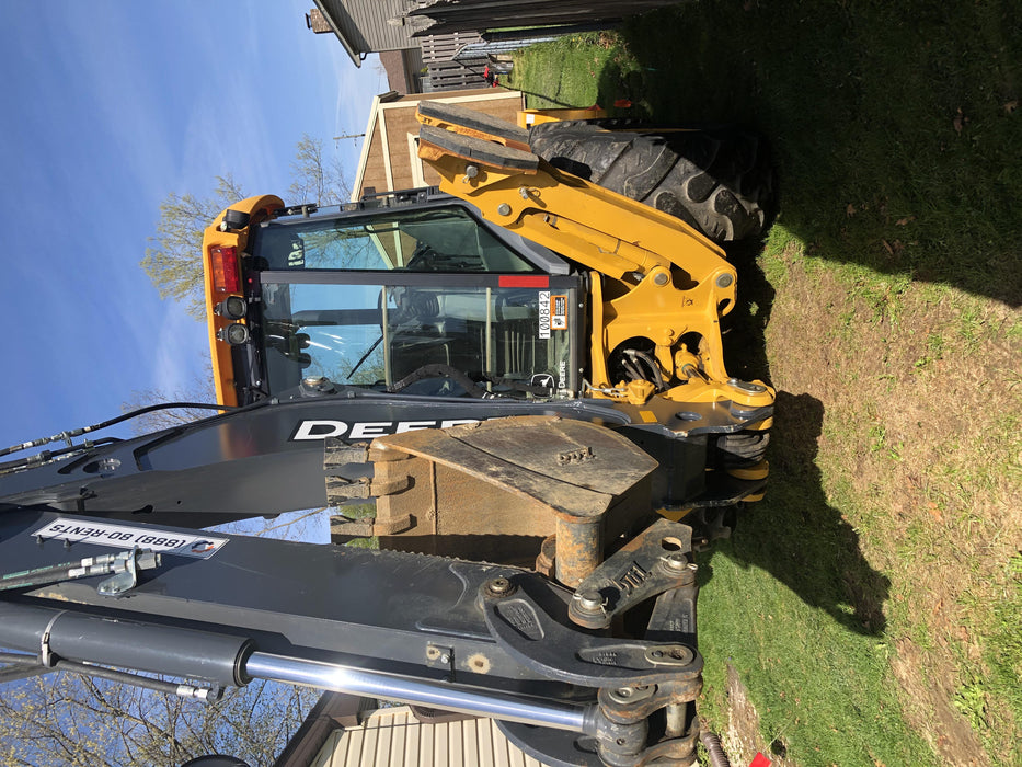 2020 John Deere 410L - Extendable Stick Cab/Heat/Air, 4WD, Extendable Stick, Pilot Controls, 2 Way Hydraulics, TAG Manual QC