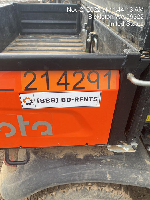 2022 Kubota RTV-X1140W-H Plastic Canopy, Windshield Acrylic Clear, LED Strobe Light, Wire Harness Kit, Back up Alarm