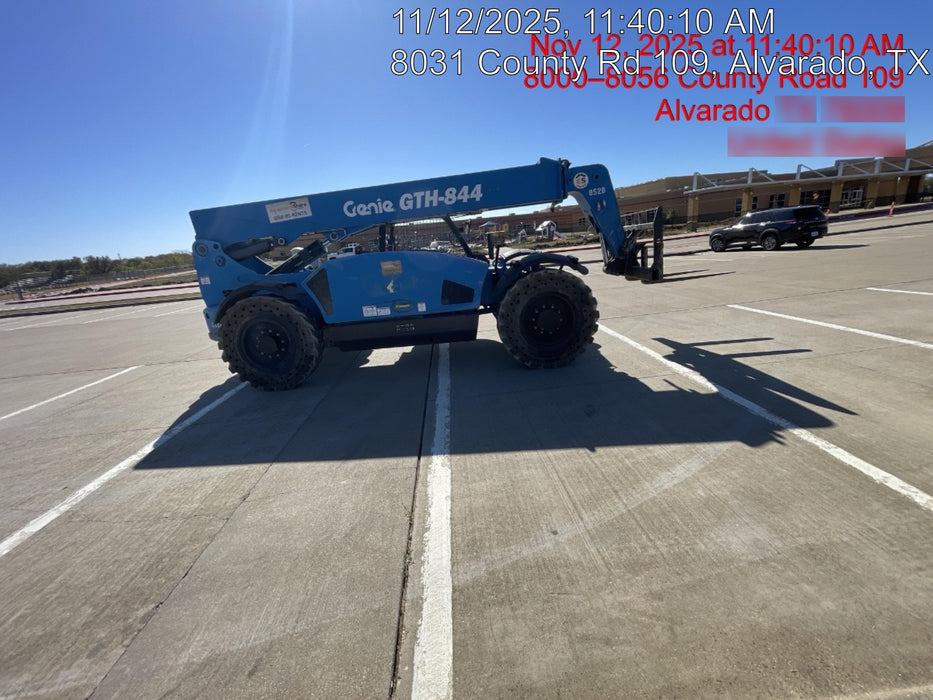 2018 Genie GTH-844 Genie GTH-844D w/Open ROPS, Solid Tires, Work Light/Beacon, 60" Carriage and Forks