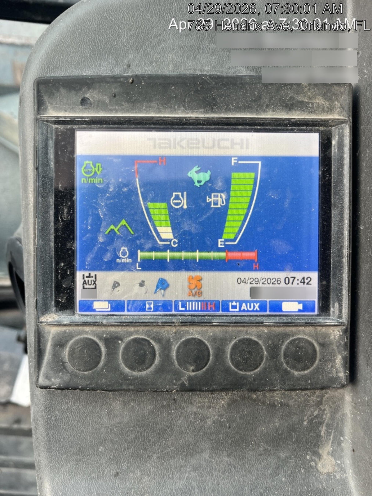 2019 Takeuchi TB290 Cab, AC, Rubber Tracks, Dozer Blade, Travel Alarm, Control Pattern Change Valve, Auxiliary Hydraulics w/18" Quick Coupler Bucket with teeth, 6.2 cu. ft. capacity/24" Quick Coupler Bucket with teeth, 8.6 cu. ft. capacity/36" Quick Coupler Bucket with teeth, 13.4 cu. ft. capacity, Quick Coupler, Hydraulic Thumb Installed