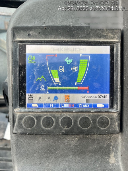 2019 Takeuchi TB290 Cab, AC, Rubber Tracks, Dozer Blade, Travel Alarm, Control Pattern Change Valve, Auxiliary Hydraulics w/18" Quick Coupler Bucket with teeth, 6.2 cu. ft. capacity/24" Quick Coupler Bucket with teeth, 8.6 cu. ft. capacity/36" Quick Coupler Bucket with teeth, 13.4 cu. ft. capacity, Quick Coupler, Hydraulic Thumb Installed