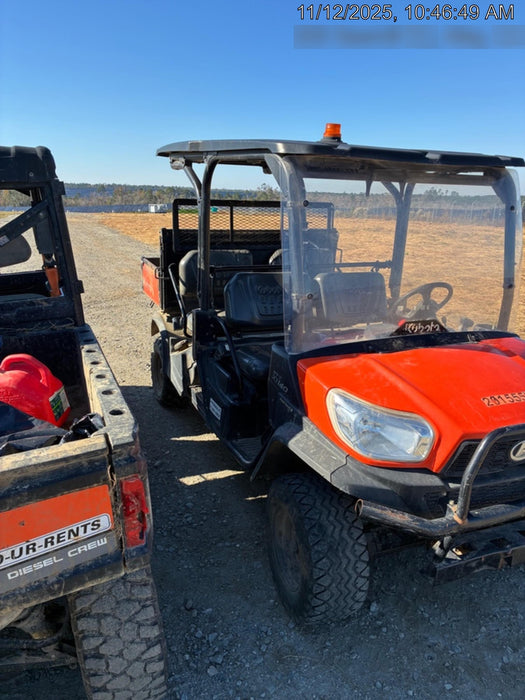 2022 Kubota RTV-X1140W-H Plastic Canopy, Windshield Acrylic Clear, LED Strobe Light, Wire Harness Kit, Back up Alarm
