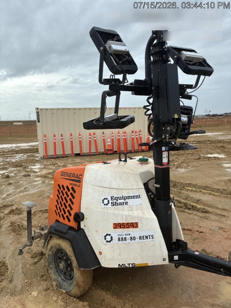 2024 Generac MLT2 Diesel, Flex Switch 120V Input, Powerzone Controller, 
(4) 320W LED Lights, 4kW Generator, 39.9 Gal Fuel Tank, 2" Ball, T3