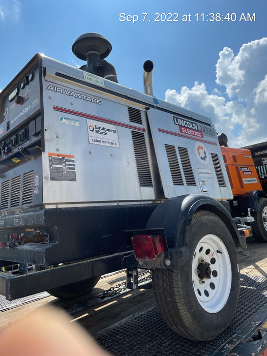 2021 Lincoln Electric Air Vantage 566 Air Vantage 566X Ready Pak 3 (includes trailer, cable rack, fender light kit); no telematics