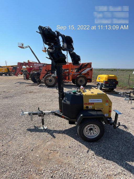 2022 Allmand NLV3GR (4) LED Light Fixture 350W, 23' Vertical Mast, 3kW Prime, Towable, ES Decals, T3