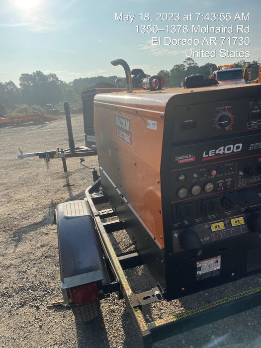 2022 Lincoln Electric LE400 Kubota V1505, Trlr, Cable Rack, Light Kit, ES Decals, T3