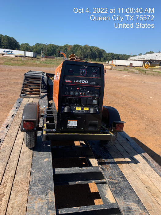 2022 Lincoln Electric LE400 Kubota V1505, Trlr, Cable Rack, Light Kit, ES Decals, T3