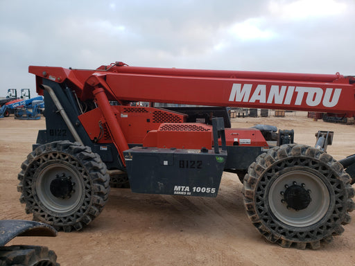 2018 Manitou MTA10055 Manitou MTA 10055 w/Open ROPS, Work Lights/Strobe, Aux Hyd, Solid Tires, Lift Hook, 66" Carriage, 60" Forks