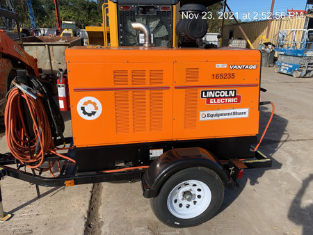 2021 Lincoln Electric Vantage 549X Ready Pak 3, ORANGE (includes trailer, cable rack, fender light kit)