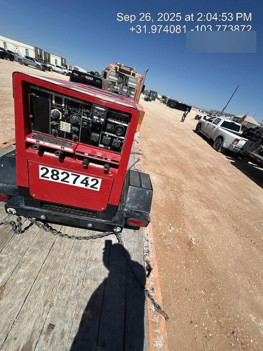 2022 Shindaiwa DGW400MDL Kubota D902 Engine, 23 HP, Dual Op Welder, Wire, Arc, Droop Stick, Tig, and CC Stick Functionality, Simulphase, 3 Phase and 1 Phase Gen Output, Single Axle NB Trlr, Slr Trckl Chrg 12V 12W, Fire Ext