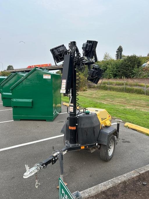 2020 Allmand NLV3GR (4) LED Light Fixture 350W, 23' Vertical Mast, 3kW Prime, Towable, Deep Sea L401, Leveling Jacks, Yanmar T4F 5.8hp