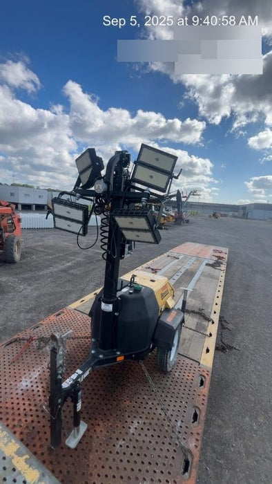 2021 Allmand NLV3GR (4) LED Light Fixture 350W, 23' Vertical Mast, 3kW Prime, Towable, Deep Sea L401, Leveling Jacks, Yanmar T4F 5.8hp