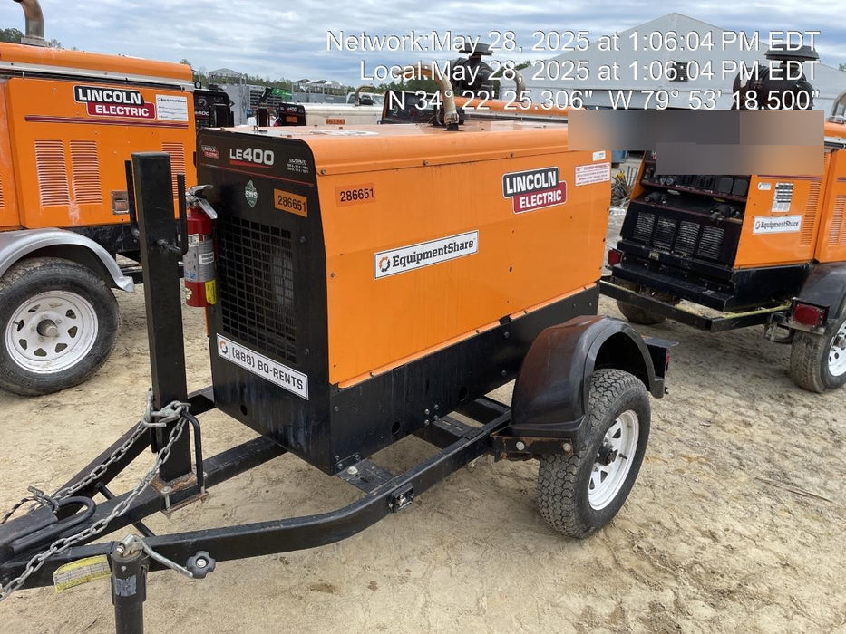 2022 Lincoln Electric LE400 Kubota V1505, Trlr, Cable Rack, Light Kit, ES Decals, T3