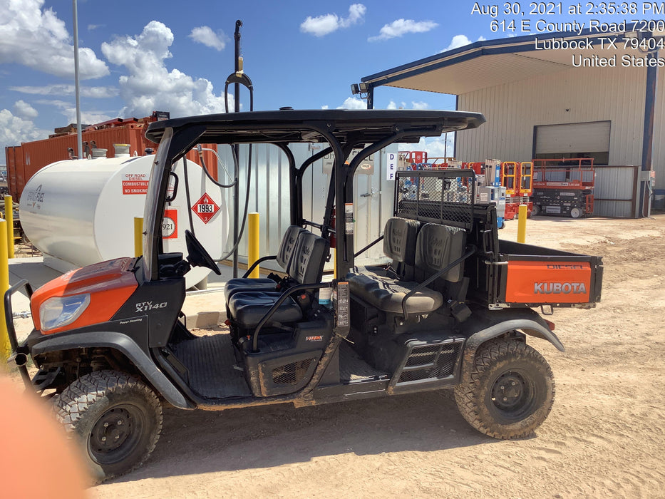 Kubota RTV-X1140W-H Canopy, 4-Seater, Diesel, Windshield Acrylic Clear, LED Strobe, Backup Alarm