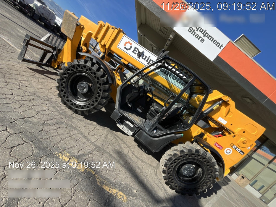 2020 JCB 510-56 Canopy, Solid Tires, Work Lights, Beacon, Aux Hydraulics, Back up Alarm, Lifting Eye, ES Decals