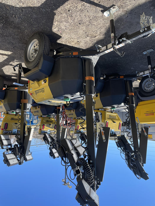 2022 Allmand NLV3GR (4) LED Light Fixture 350W, 23' Vertical Mast, 3kW Prime, Towable, ES Decals, T3