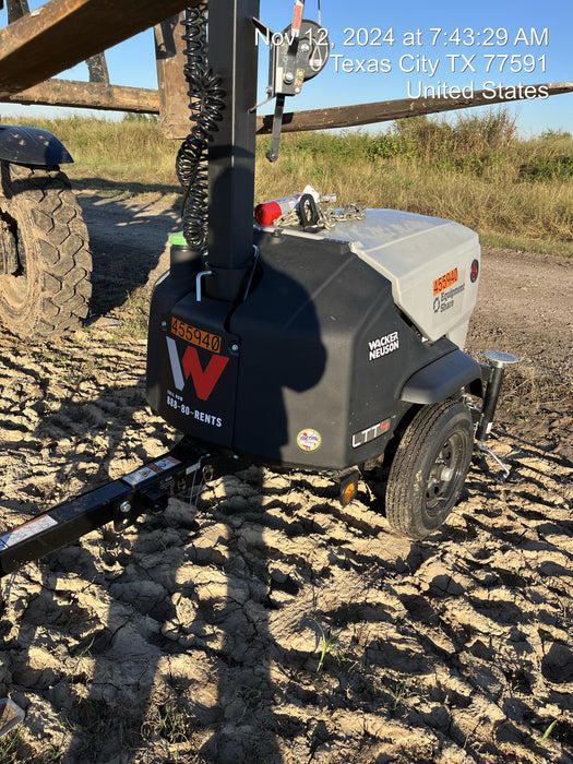 2024 Wacker Neuson LTT4 Diesel, Kohler KDW702, Deep Sea Controller, Auto Start, LED 320W, Bypass Outlet, T3