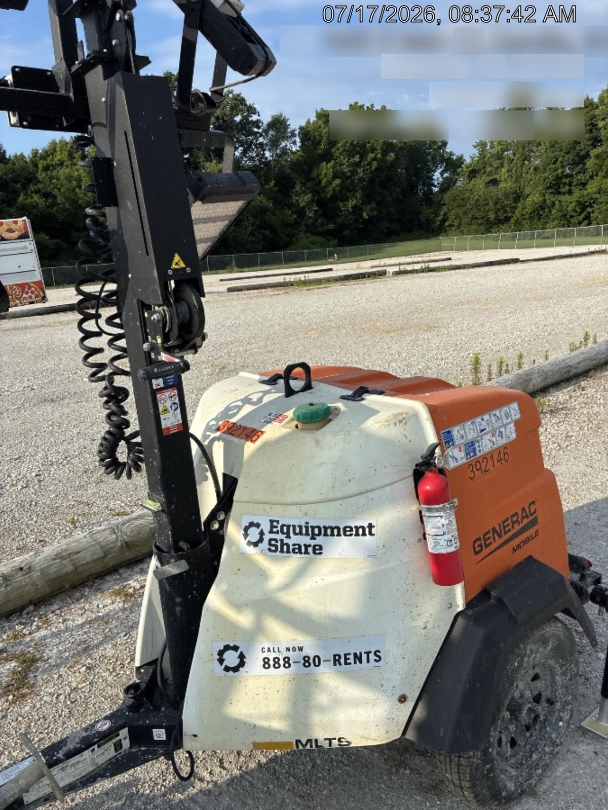 2024 Generac MLT2 Diesel, Flex Switch 120V Input, Powerzone Controller, 
(4) 320W LED Lights, 4kW Generator, 39.9 Gal Fuel Tank, 2" Ball, T3