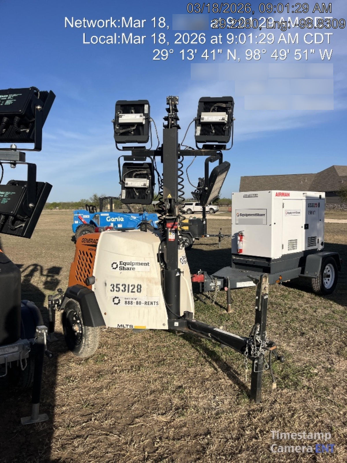 2023 Generac MLT2 Diesel, Flex Switch 120V Input, Powerzone Controller, (4) 320W LED Lights, 4kW Generator, 39.9 Gal Fuel Tank, 2" Ball, T3