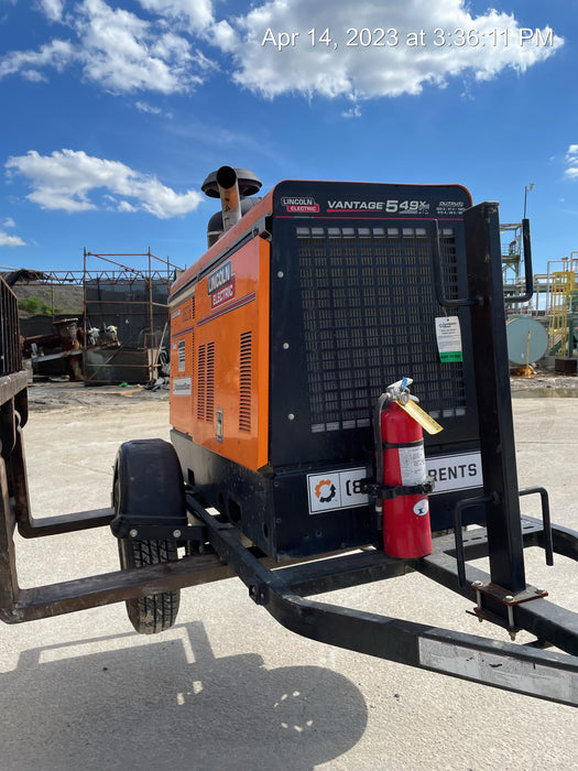 2021 Lincoln Electric Vantage 549X Ready Pak 3, ORANGE (includes trailer, cable rack, fender light kit)