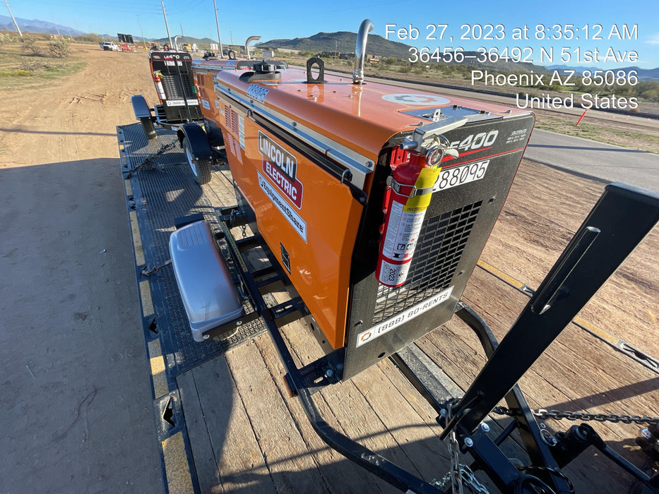 2023 Lincoln Electric LE400 Kubota V1505, Trlr, Cable Rack, Light Kit, ES Decals, T3