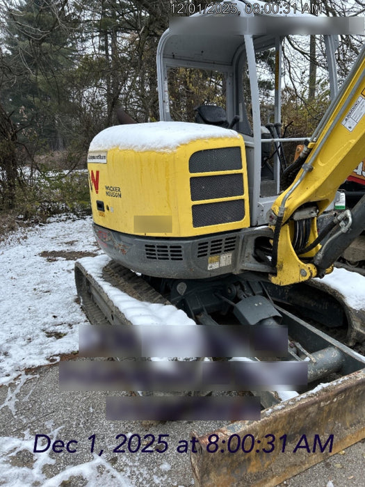 2019 Wacker Neuson EZ53 Open ROPS, Long Dipperstick, T4, VDS Manual QC, Buckets: 12/18/24"