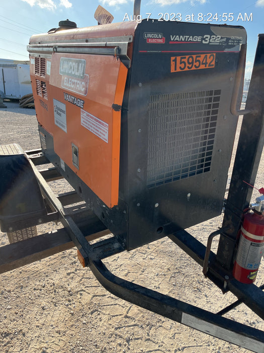 2021 Lincoln Electric Vantage 322 Vantage 322 Ready Pak 3 w/ Decals, ORANGE (includes trailer, cable rack, fender light kit) NO Telematics