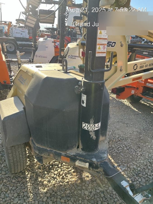 2022 Allmand NLV3GR (4) LED Light Fixture 350W, 23' Vertical Mast, 3kW Prime, Towable, Deep Sea L401, Leveling Jacks, Yanmar T4F 5.8hp