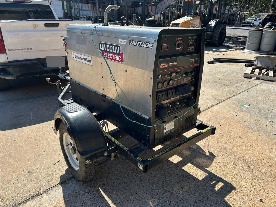 2019 Lincoln Electric Vantage 322 Welder Ready-Pak 3, Two wheel trailer, Fender and Light kit, Cable Rack
