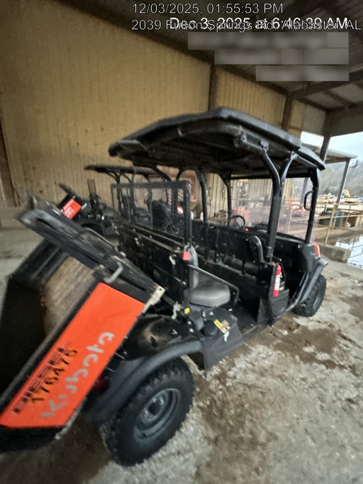 2021 Kubota RTV-X1140W-H Plastic Canopy, Windshield Acrylic Clear, LED Strobe Light, Wire Harness Kit, Back up Alarm