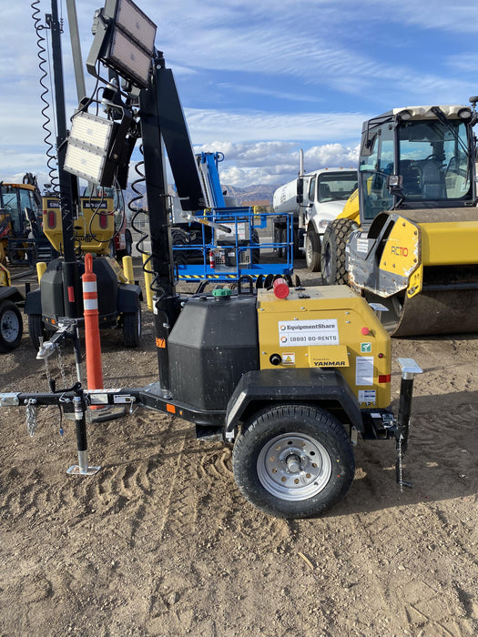 2022 Allmand NLV3GR (4) LED Light Fixture 350W, 23' Vertical Mast, 3kW Prime, Towable, ES Decals, T3