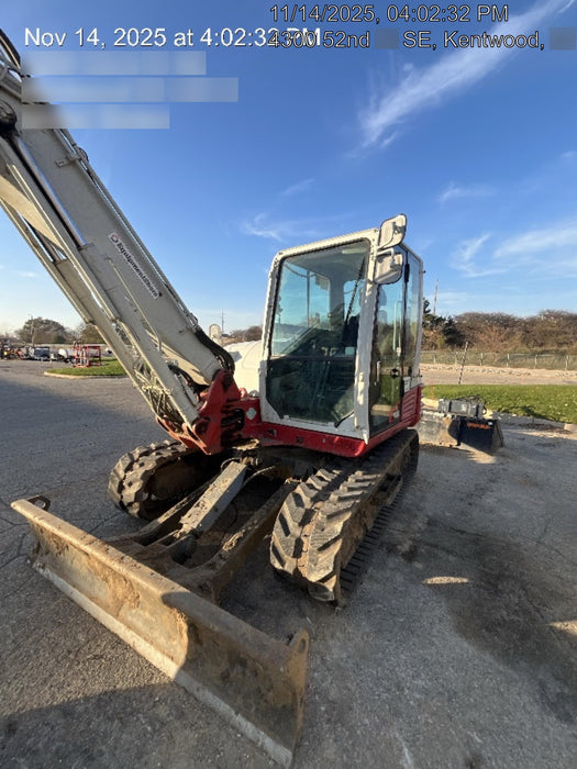 2019 Takeuchi TB290 Cab/Heat/AC Rubber tracks, Dozer blade, Travel alarm, Auxiliary hydraulics w/Manual QC, Hydraulic thumb, 18", 24", and 36" Buckets